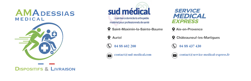 Visuel du groupe Amadessias Médical, Sud Médical et Service Médical Express